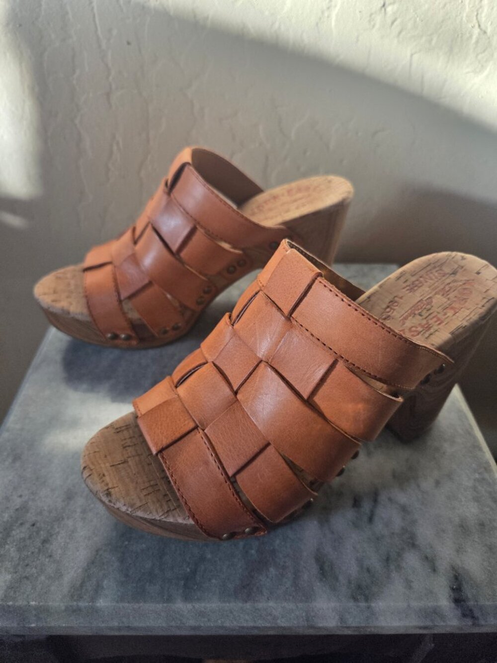 Kork-Ease Devan Platform Sandal Orange Papaya Size 6 New